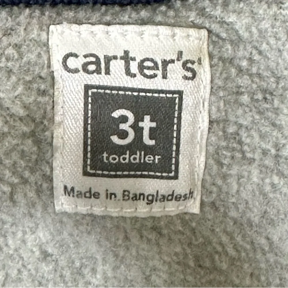 Carter's Navy Corduroy Fleece Lined Vest With Pink Polka Dots Size 3T